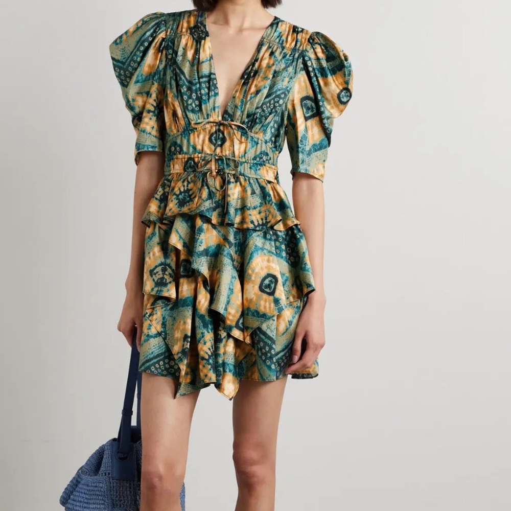 ULLA JOHNSON Zita silk mini dress Sz 6